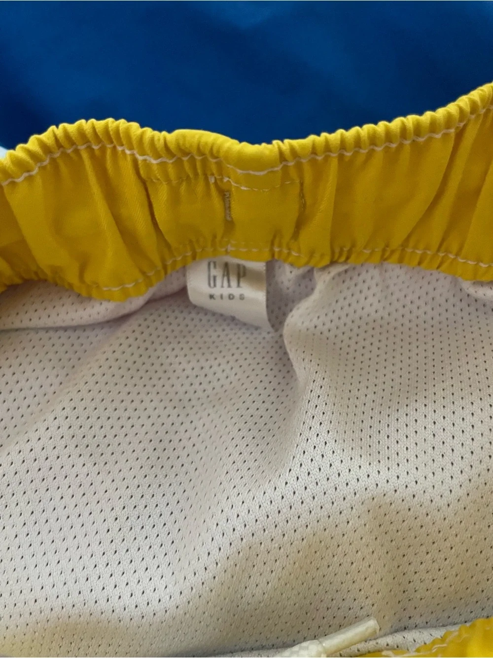 GAP Boys Colorblock Stripe Swim Trunks - Yellow, Red, Green, Blue, White